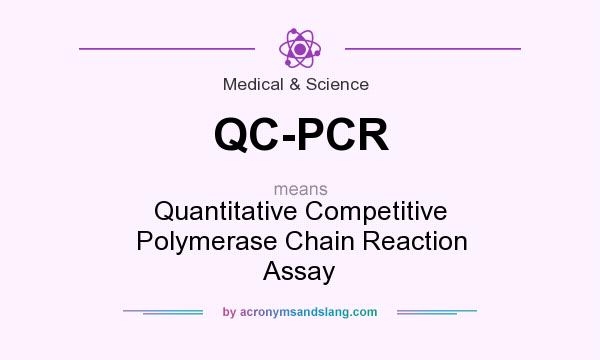 What does QC-PCR mean? It stands for Quantitative Competitive Polymerase Chain Reaction Assay