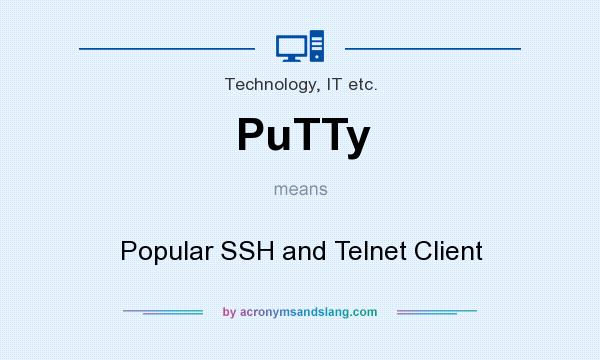 What does PuTTy mean? It stands for Popular SSH and Telnet Client