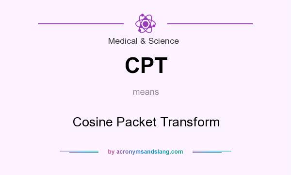 What does CPT mean? It stands for Cosine Packet Transform