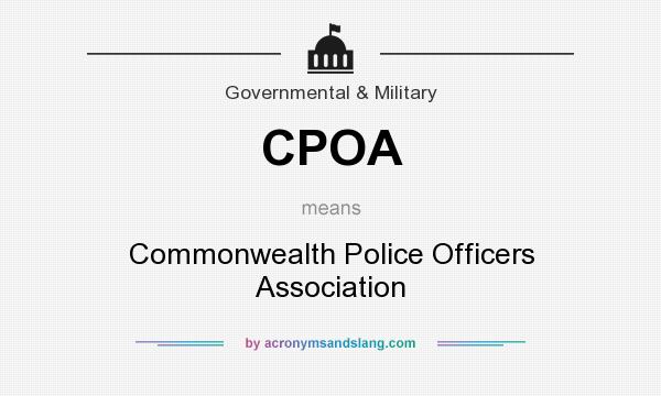 What does CPOA mean? It stands for Commonwealth Police Officers Association