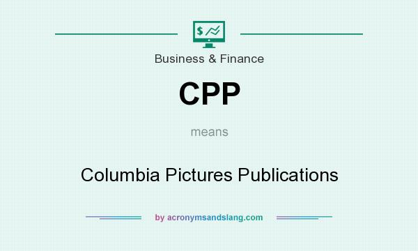 What does CPP mean? It stands for Columbia Pictures Publications