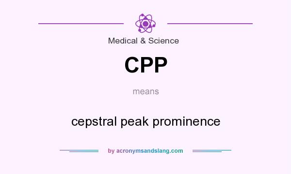 What does CPP mean? It stands for cepstral peak prominence