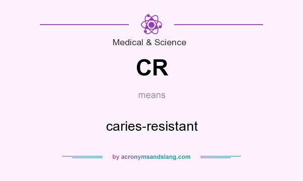 What does CR mean? It stands for caries-resistant