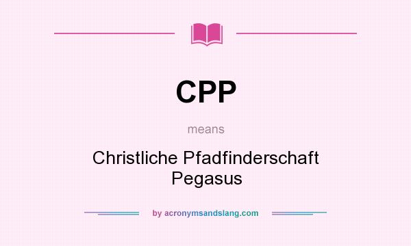 What does CPP mean? It stands for Christliche Pfadfinderschaft Pegasus