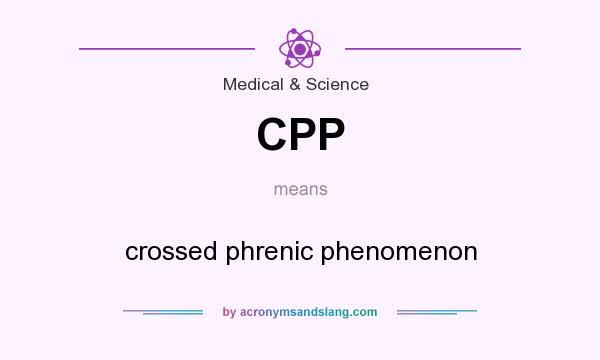 What does CPP mean? It stands for crossed phrenic phenomenon