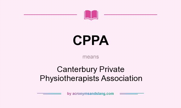 What does CPPA mean? It stands for Canterbury Private Physiotherapists Association