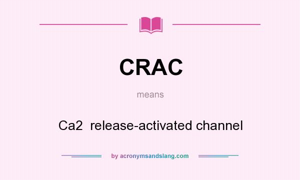 What does CRAC mean? It stands for Ca2  release-activated channel
