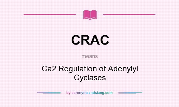 What does CRAC mean? It stands for Ca2 Regulation of Adenylyl Cyclases