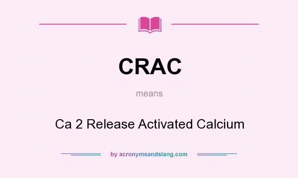 What does CRAC mean? It stands for Ca 2 Release Activated Calcium