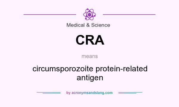 What does CRA mean? It stands for circumsporozoite protein-related antigen