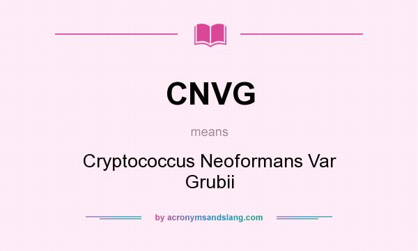 What does CNVG mean? It stands for Cryptococcus Neoformans Var Grubii