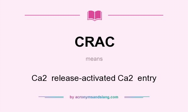 What does CRAC mean? It stands for Ca2  release-activated Ca2  entry