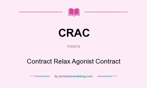 What does CRAC mean? It stands for Contract Relax Agonist Contract