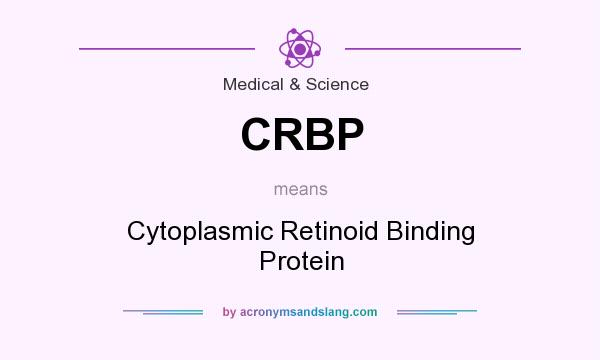What does CRBP mean? It stands for Cytoplasmic Retinoid Binding Protein
