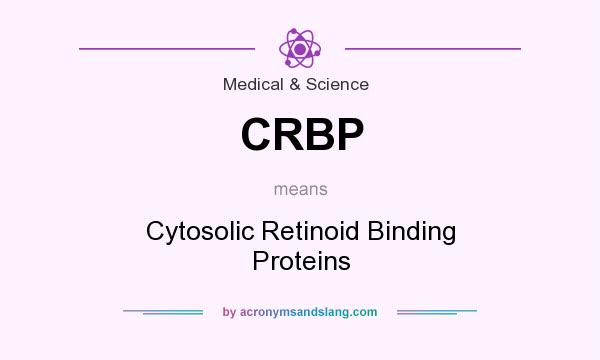 What does CRBP mean? It stands for Cytosolic Retinoid Binding Proteins