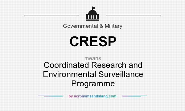 What does CRESP mean? It stands for Coordinated Research and Environmental Surveillance Programme