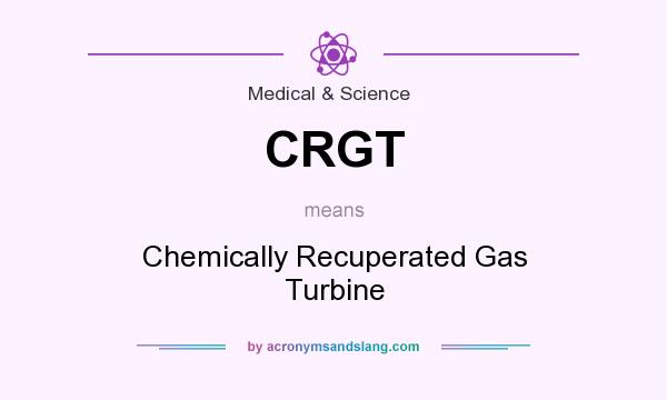 What does CRGT mean? It stands for Chemically Recuperated Gas Turbine