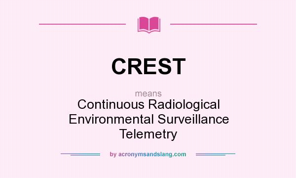 What does CREST mean? It stands for Continuous Radiological Environmental Surveillance Telemetry