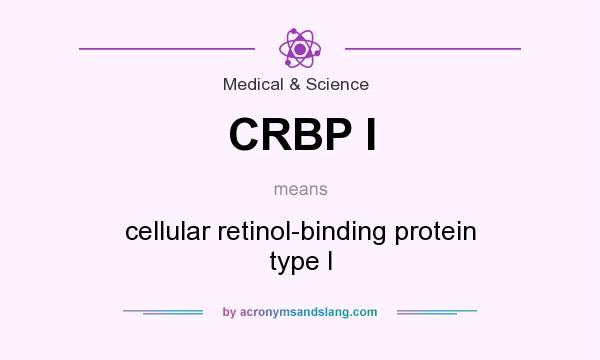 What does CRBP I mean? It stands for cellular retinol-binding protein type I
