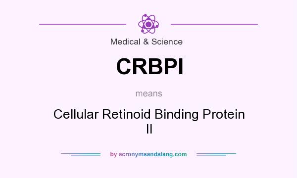 What does CRBPI mean? It stands for Cellular Retinoid Binding Protein II