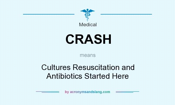 What does CRASH mean? It stands for Cultures Resuscitation and Antibiotics Started Here