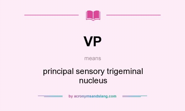 What does VP mean? It stands for principal sensory trigeminal nucleus