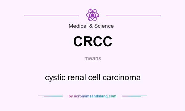What does CRCC mean? It stands for cystic renal cell carcinoma