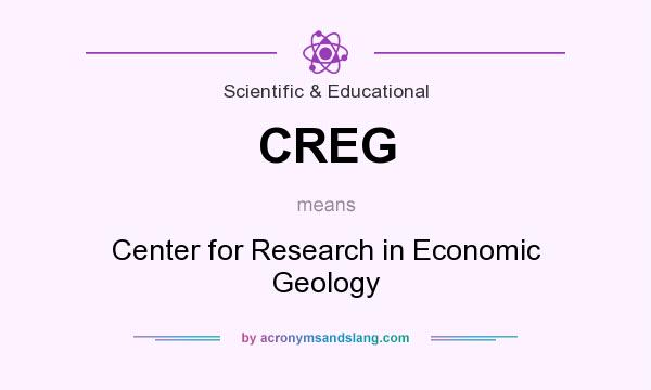 What does CREG mean? It stands for Center for Research in Economic Geology