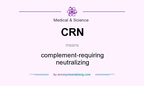 What does CRN mean? It stands for complement-requiring neutralizing