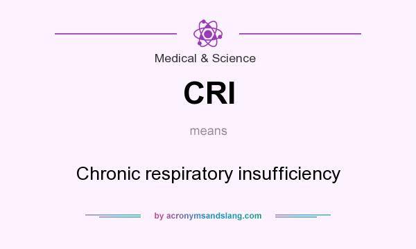What does CRI mean? It stands for Chronic respiratory insufficiency