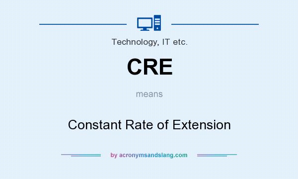 What does CRE mean? It stands for Constant Rate of Extension