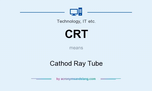 What does CRT mean? It stands for Cathod Ray Tube