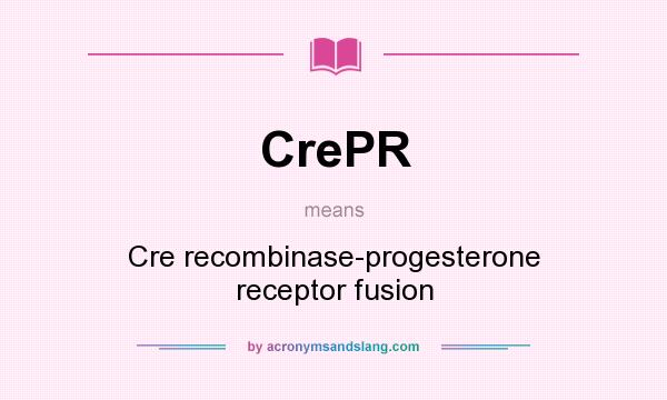 What does CrePR mean? It stands for Cre recombinase-progesterone receptor fusion