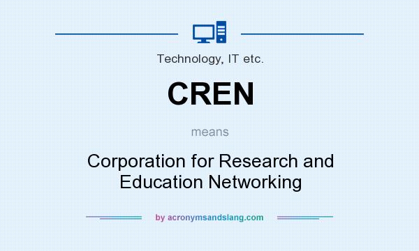 What does CREN mean? It stands for Corporation for Research and Education Networking