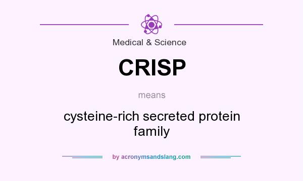 What does CRISP mean? It stands for cysteine-rich secreted protein family