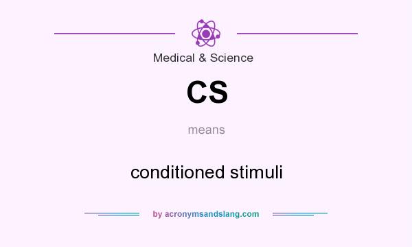 What does CS mean? It stands for conditioned stimuli