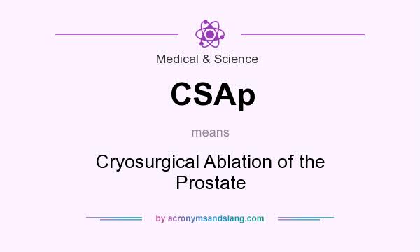 What does CSAp mean? It stands for Cryosurgical Ablation of the Prostate