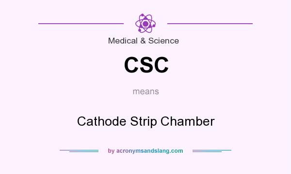 What does CSC mean? It stands for Cathode Strip Chamber