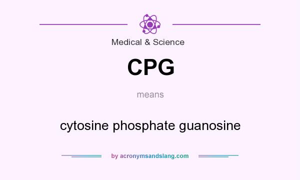 What does CPG mean? It stands for cytosine phosphate guanosine