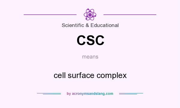 What does CSC mean? It stands for cell surface complex