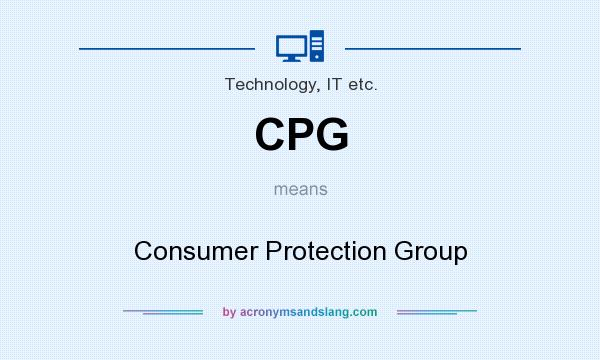 What does CPG mean? It stands for Consumer Protection Group