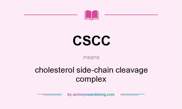 What does CSCC mean? It stands for cholesterol side-chain cleavage complex