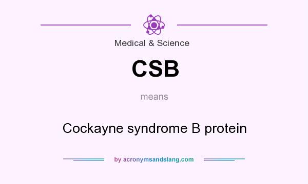 What does CSB mean? It stands for Cockayne syndrome B protein