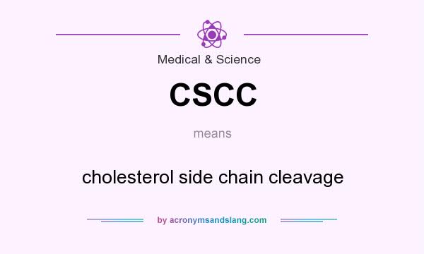What does CSCC mean? It stands for cholesterol side chain cleavage
