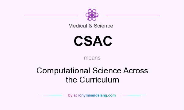 What does CSAC mean? It stands for Computational Science Across the Curriculum