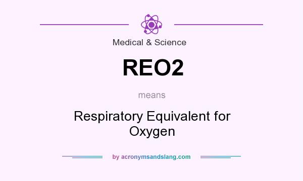 What does REO2 mean? It stands for Respiratory Equivalent for Oxygen
