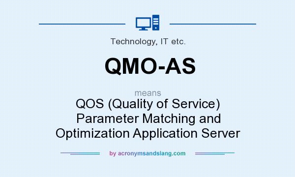 What does QMO-AS mean? It stands for QOS (Quality of Service) Parameter Matching and Optimization Application Server