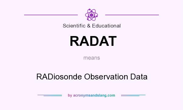 What does RADAT mean? It stands for RADiosonde Observation Data