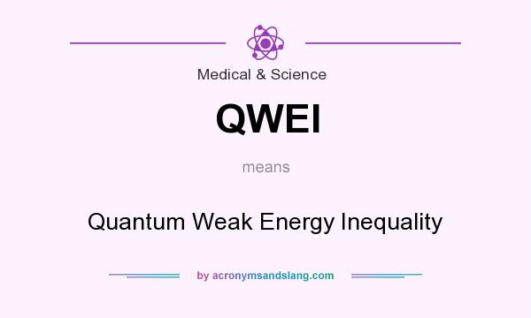What does QWEI mean? It stands for Quantum Weak Energy Inequality