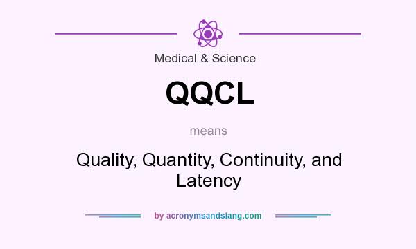 What does QQCL mean? It stands for Quality, Quantity, Continuity, and Latency
